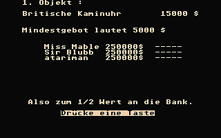 Grosse Kunstauktion (Der) atari screenshot